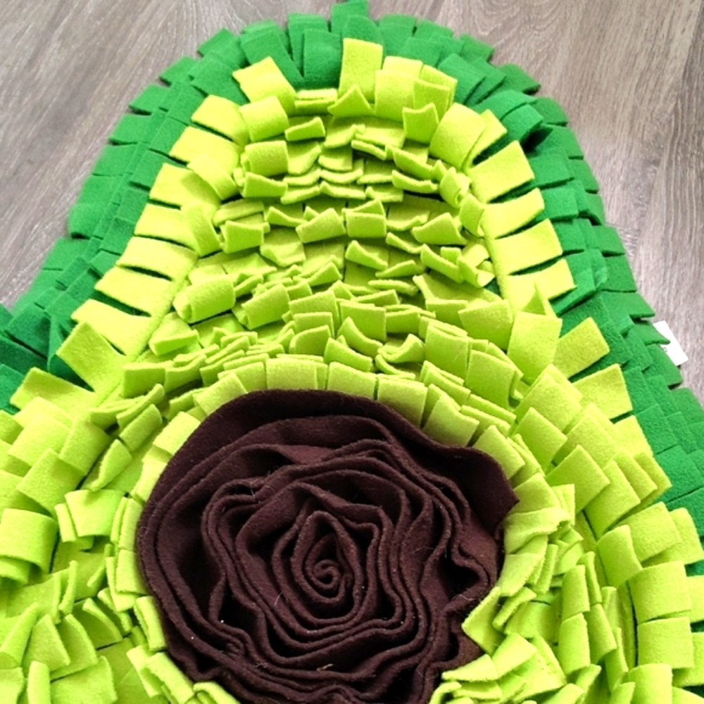 Dog Snuffle Mat, Slow Feeding, Food Dispensing, Nosework Training, Avocado Shape - Picture 2 of 5